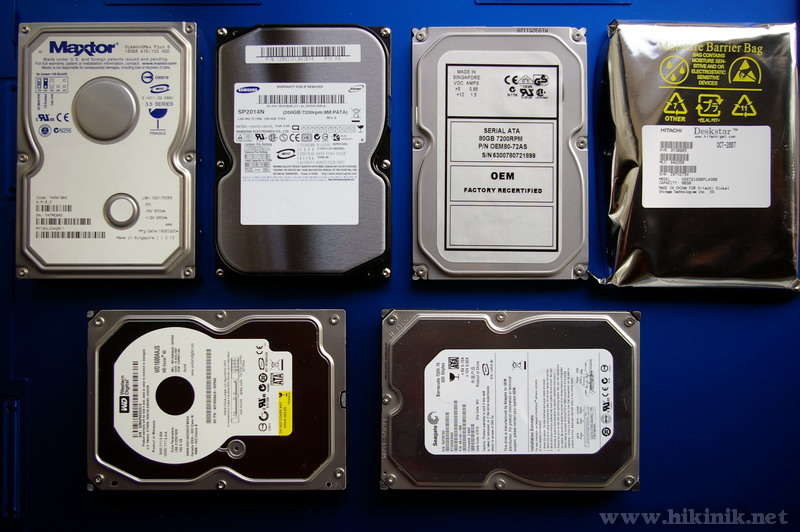 MAXTOR, Samsung Seagate OEM, HITACHI, Western Digital, Seagate